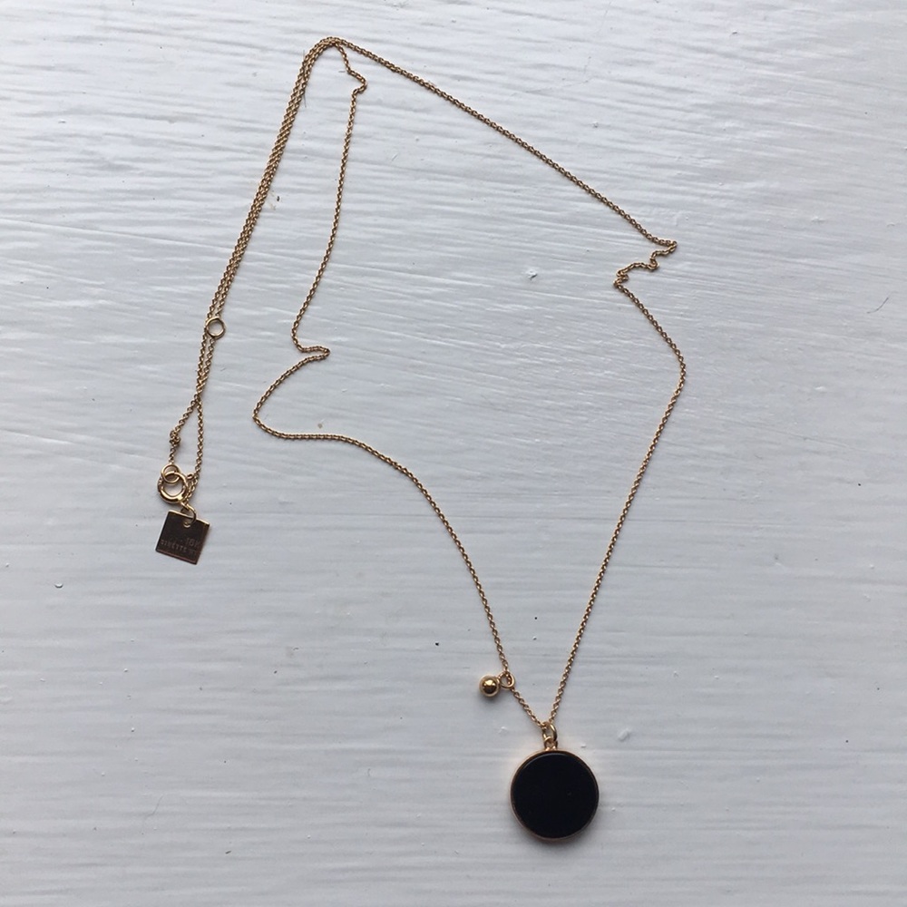 18k rose gold Ginette NY black onyx necklace